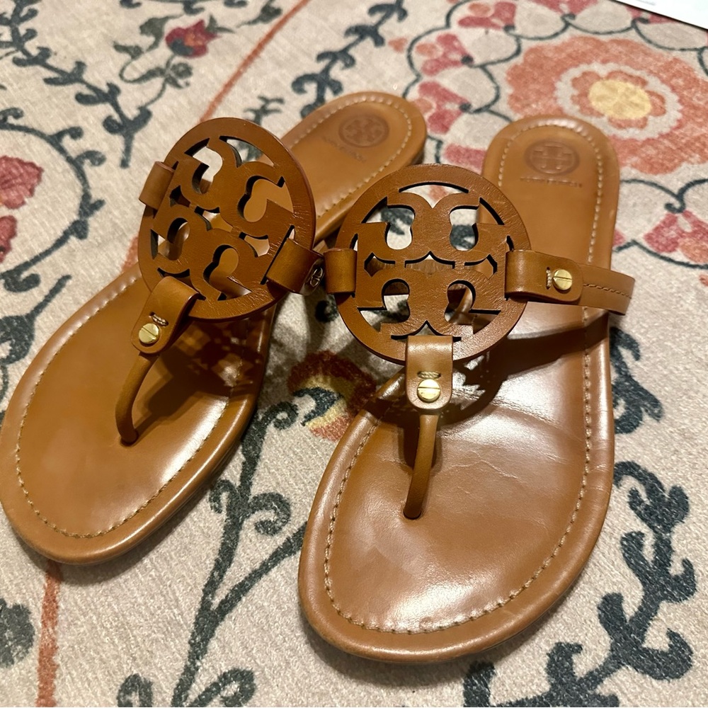 Tory Burch Miller Sandals, brown, size 10